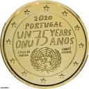 2€uro commémorative Portugal 2020 dorée à l'or fin 24 carats (Ref25813m)