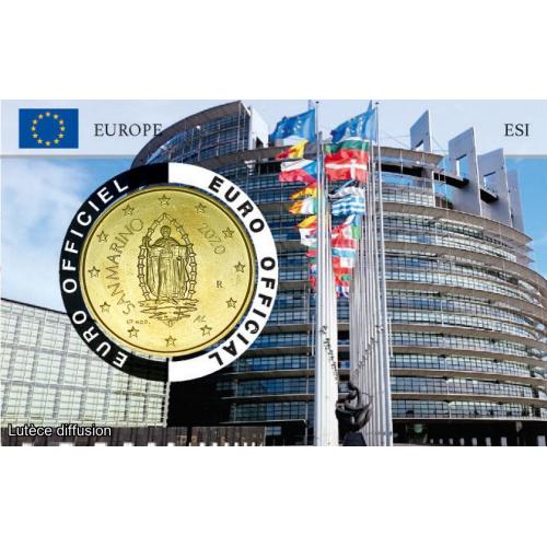 Coincard Saint Marin 2020 - 50 centimes - Parlement (Ref26104)