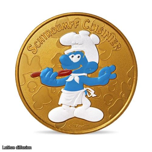 Médaille - Schtroumpf 2021 - Schtroumpf cuisinier (Ref102316)