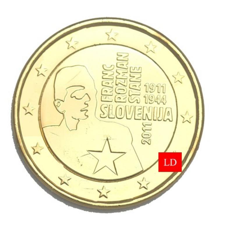 Lot x10 pièces 2€ Slovenie 2011 - dorée or fin 24 carats (refINV319316)