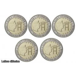Lot de 5 pièces de 2€ Luxembourg 2004 (ref43264)