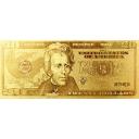 Billet 20 Dollars US dorée à l'or fin - reproduction (Ref260658)