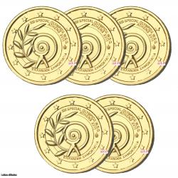 LOT DE 5 - 2€ Grèce 2011 - dorée or fin 24 carats (ref43552)