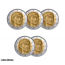 LOT DE 5 PIECES - 2€ commémorative Italie 2013 (ref46782)