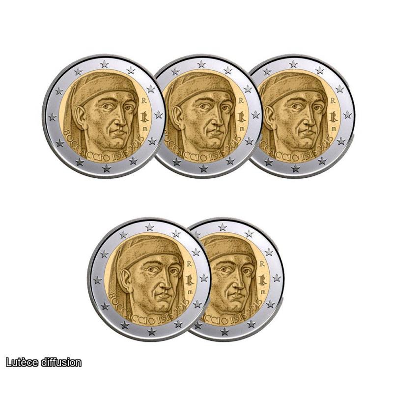 LOT DE 5 PIECES - 2€ commémorative Italie 2013 (ref46782)