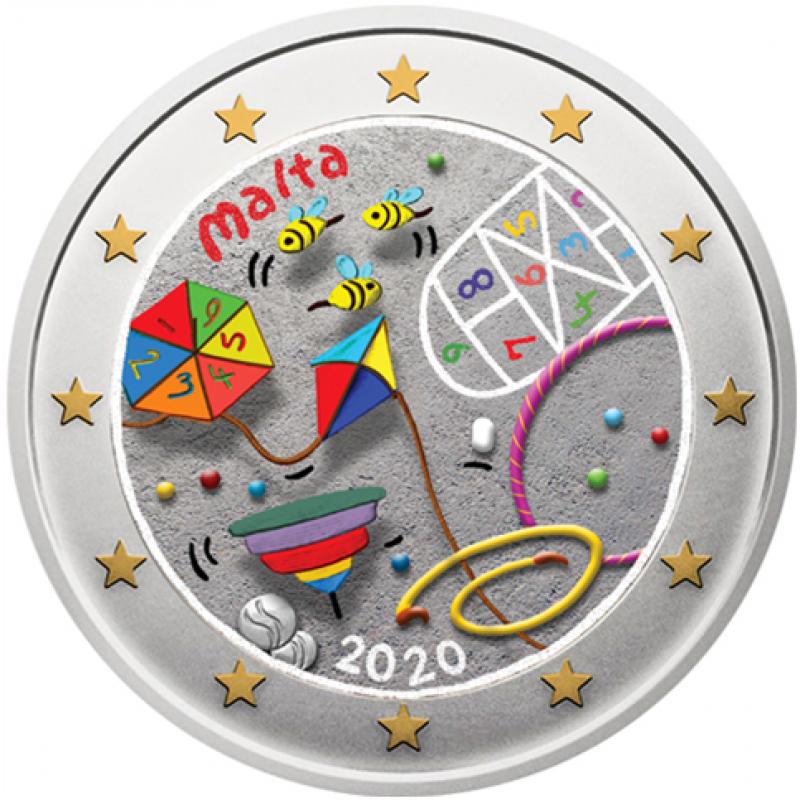 Malte 2020 Jeux - 2euro commémorative en couleur (Ref30190)
