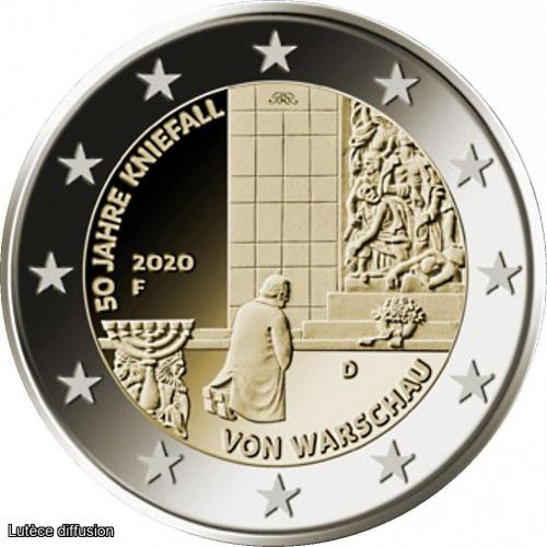 Allemagne 2020 -2 euro commémorative- Varsovie (Ref25363)