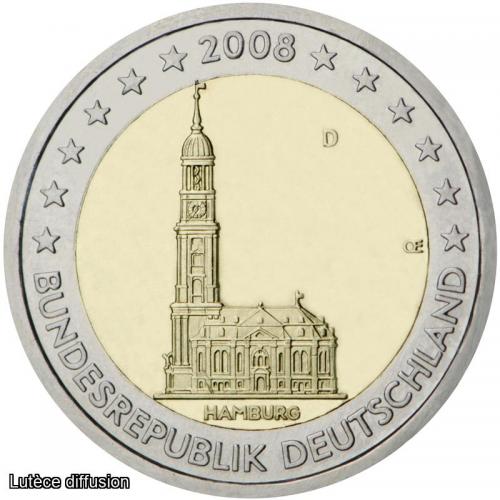 Allemagne 2008 - Hambourg  -  2€ commémorative (ref306730)