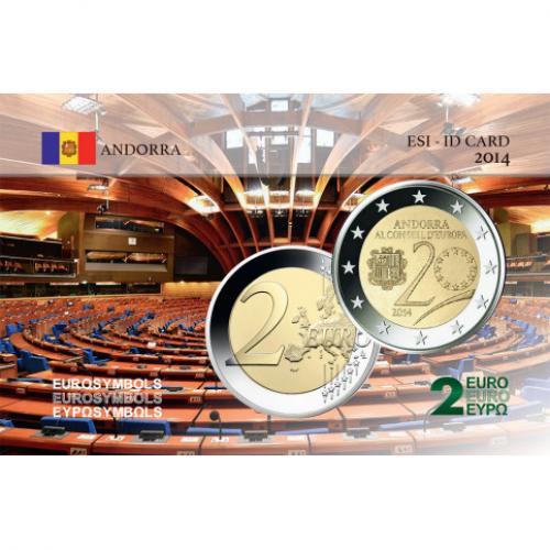 Andorre 2014 Conseil de l’Europe - Carte commémorative (ref47954)
