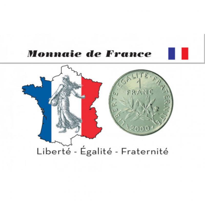 Coincard Bleue France 2023 - 1 Franc Semeuse (ref55780m)