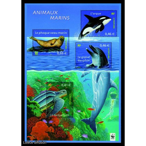 Bloc feuillet  Les animaux marins (ref 662586)