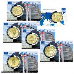 Lot de 5 Coincards Europe - Série Parlement (ref26216)