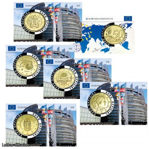 Lot de 5 Coincards Europe - SÃ©rie Parlement (ref26216m)