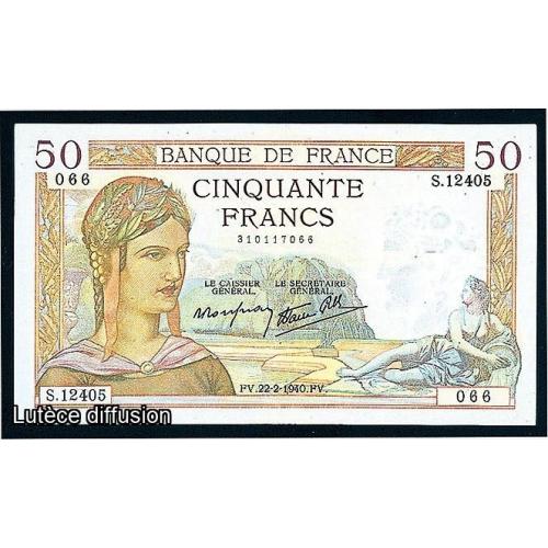 France - 50 francs Ceres et Mercure (ref639458)