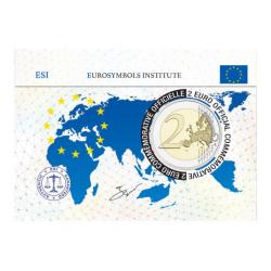Coincard 5ème République Mitterrand – 2 euros France Mitterand (ref57605m)