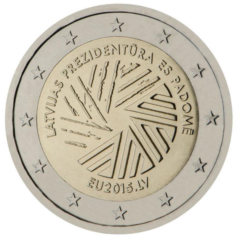 2€ commémorative Lettonie 2015 (ref326637)