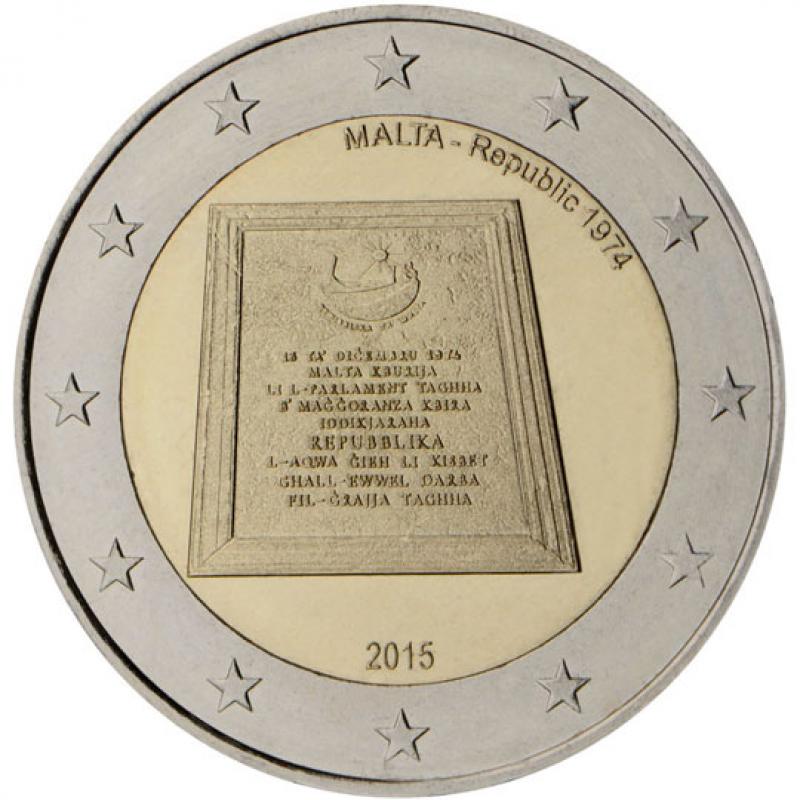 2€ commémorative Malte 2015 (ref328321)