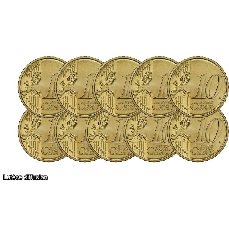 Lot de 10 pièces Italie – 10 centimes (INV638505)