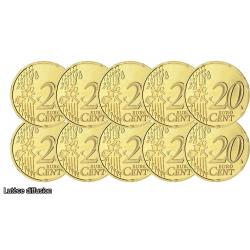 Lot de 10 pièces Slovénie – 20 centimes (INV300220)