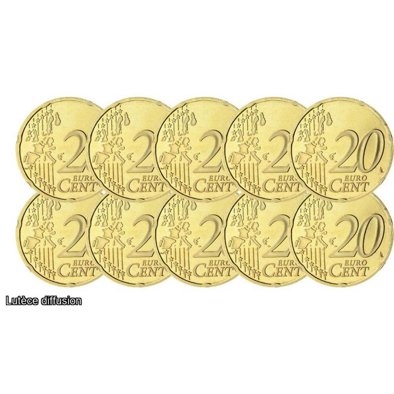 Lot de 10 pièces Slovénie – 20 centimes (INV300220)