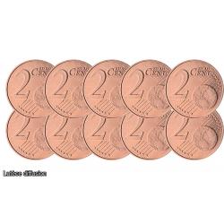 Lot de 10 pièces Luxembourg – 2 centimes (INV638567)