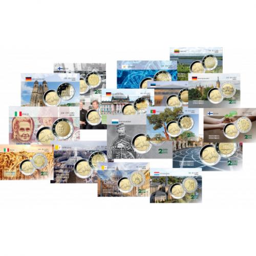 Offre découverte - 10 cartes 2 euros commémoratives Euro Symbols Institute (ref102804m)