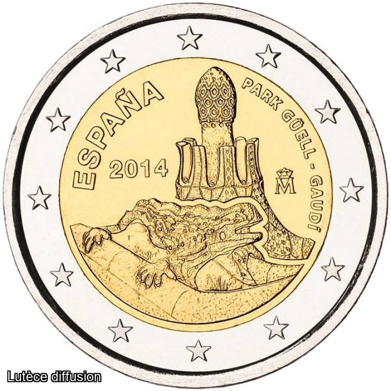 Espagne 2014 - Gaudi- 2€ commémorative2014 (ref325010)