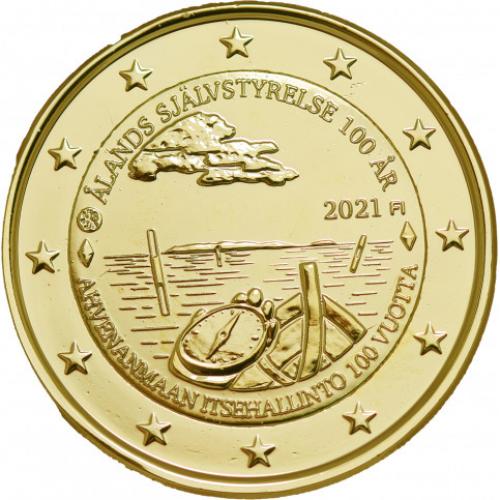 2€uro commémorative Finlande 2021 Åland dorée à l'or fin 24 carats (Ref29608)