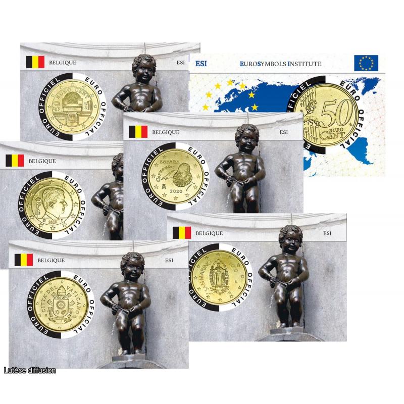 Lot de 5 coincards - Capitale Européenne - Manneken Pis (ref26447m)