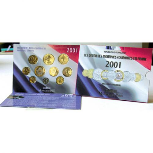 France 2001 - Dernier Coffret BU Francs (Ref51540m)