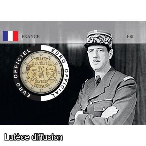 Coincard France  - Charles de Gaulle - Traité de l'Elysée (ref28481)