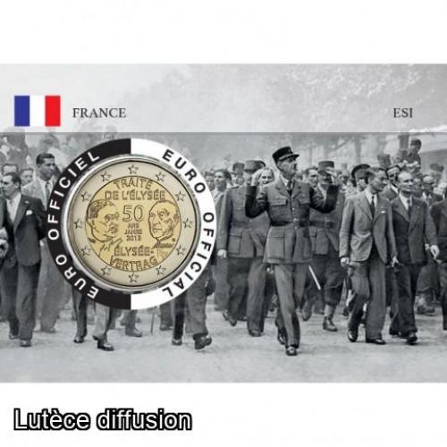 Coincard France  - Charles de Gaulle - Traité de l'Elysée (ref28500)