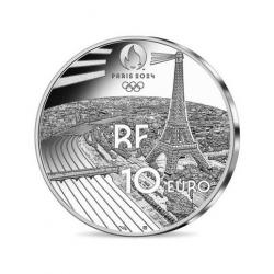 France 2021 - Paris 2024 JO –10€ Argent Judo (ref30464)