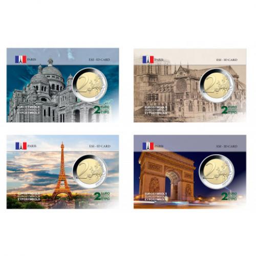 Paris série complète - Carte commémorative ESI (Réf 47604m)