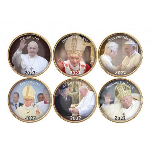Série complète Papes 2022 - 50 cents commémoratifs (Réf 32303)