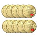 Lot de 10 pièces - Finlande 2007 - dorée or fin 24 carats (ref inv319716)