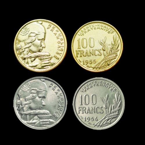 100 Francs COCHET + dorée à l'or fin 24 carats (ref55492)