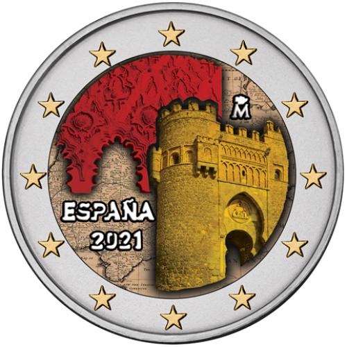 Espagne 2021 - 2 euros commémorative en couleur – Tolède (ref30233)