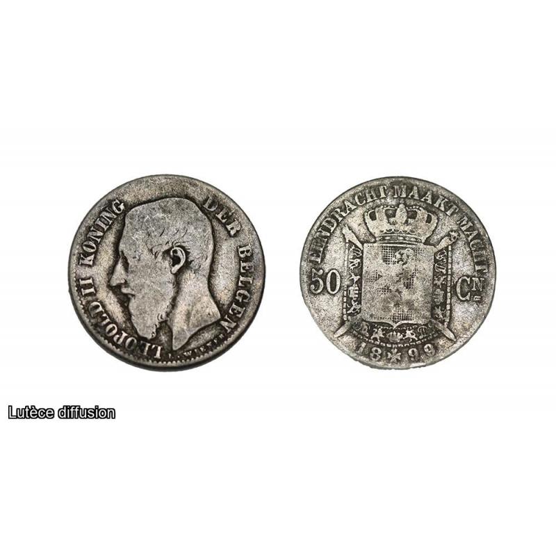 50 Centimes Léopold II Roi des belges (46544)