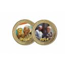 LOT 2 pièces - 1€ domée couleur Nelson Mandela 2014 (Ref24889)