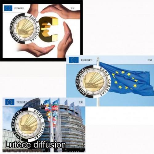 Lot 3 coincards Portugal 2021 - 2€uros Présidence Européene (Ref28612)