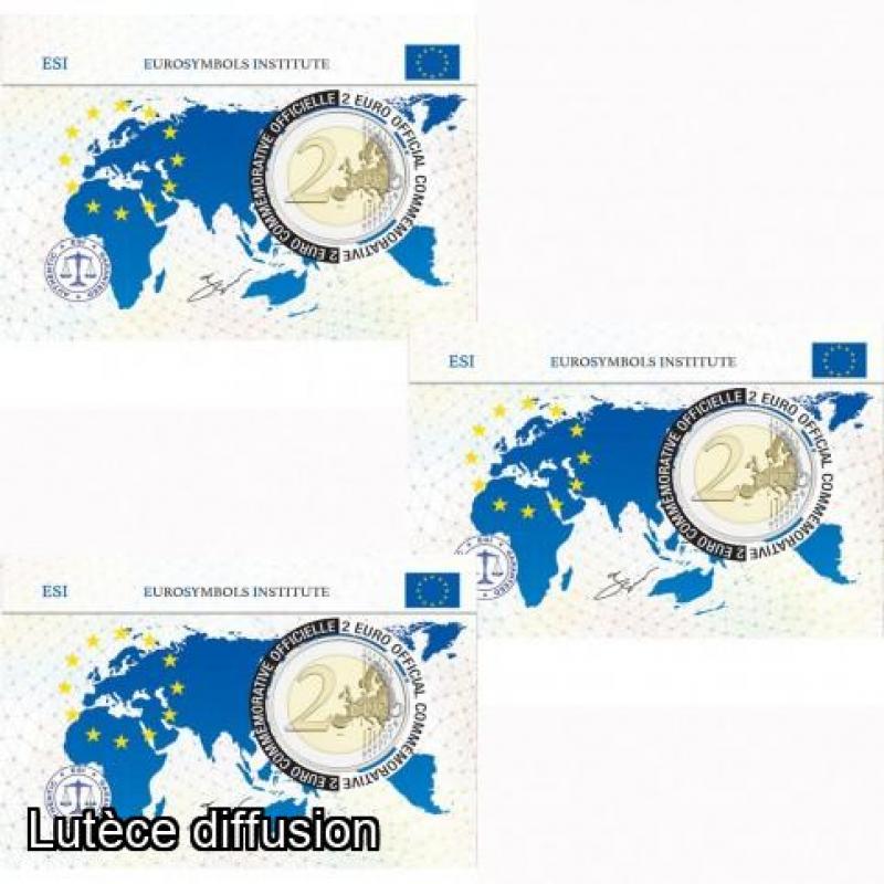 Lot 3 coincards Portugal 2021 - 2€uros Présidence Européene (Ref28612)