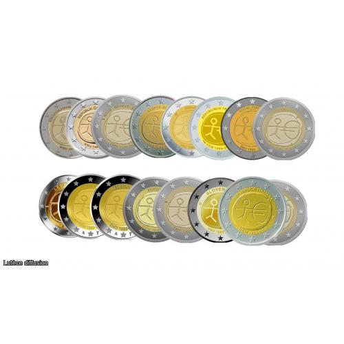Série complète de 2€ commémorative  les 10 ans de la zone €uro (ref314085m)