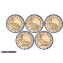 Lot de 5 pièces Portugal  2020 - 2€ commémorative (ref25332)