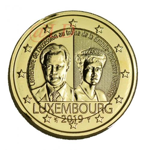 2€ Luxembourg 2019 - dorée or fin 24 carats (ref22838)
