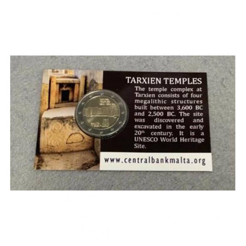 Malte 2021 -Coincard 2 euro commémorative Temple Tarxien (ref30521)