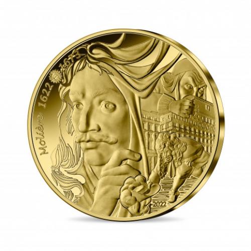 5€ OR ½ g BE- Monnaie de Paris 2022 – Molière (ref31300m)