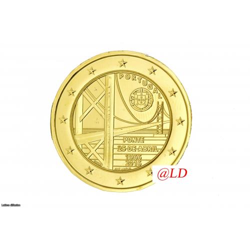 2€  Portugal 2016 PONT - dorée or fin 24 carats (ref329924)