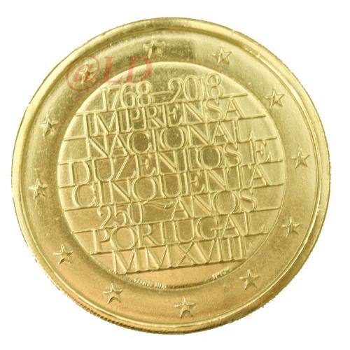 2€ Portugal 2018 - dorée or fin 24 carats (ref21754)