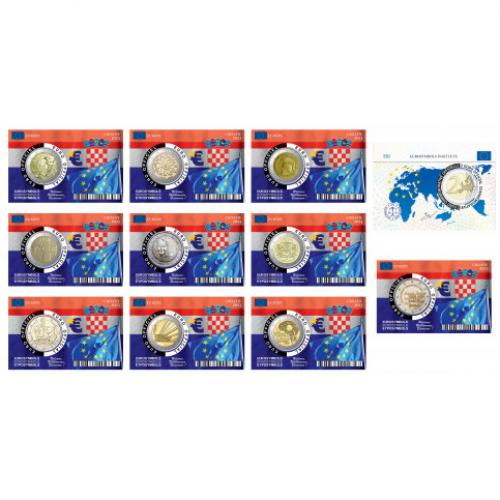 10 Coincards CROATIE 2023 - 2 euros (ref33294m)